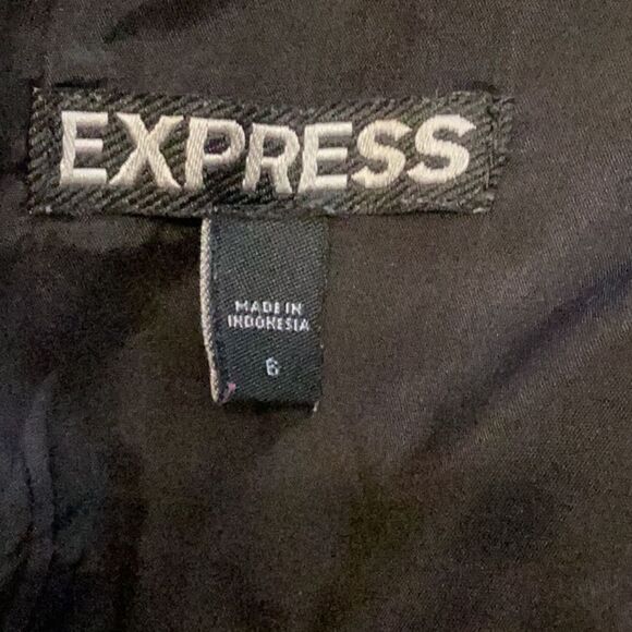 Express exposed back zipper Pencil skirt Black Size 6 - Picture 8 of 10